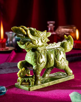 Green dragon figurine