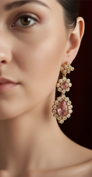 Pink Ruby Earrings