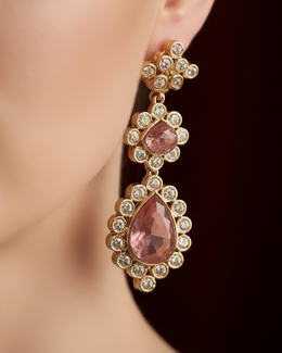 Pink Ruby Earrings