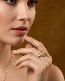 Ring with a Yellow Citrine