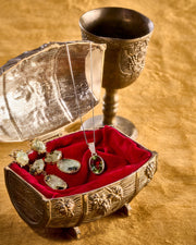 Full Jewelry Ensemble featuring Amber and Gold set
