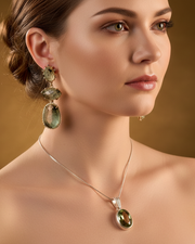 Full Jewelry Ensemble featuring Amber and Gold set